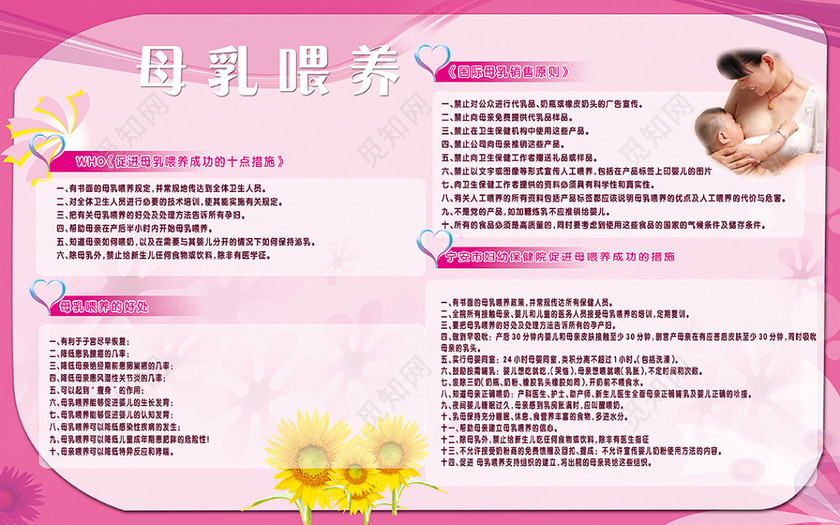 母乳喂养宝宝健康宣传展板