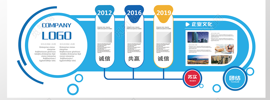 企业文化墙模板企业文化墙企业文化诚信共赢公司文化励志宣传文化墙