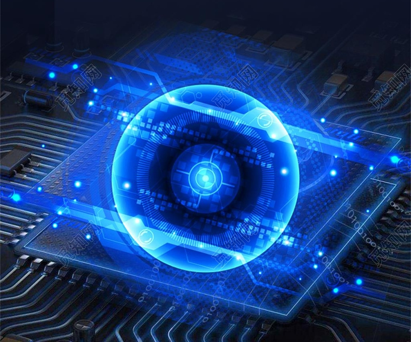 蓝色高科技从芯开始电子元器件商品急速体验电商详情页