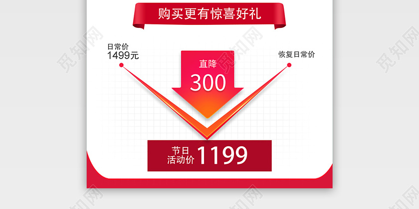 电商淘宝年货节价格直降价格趋势图主图直通车促销活动
