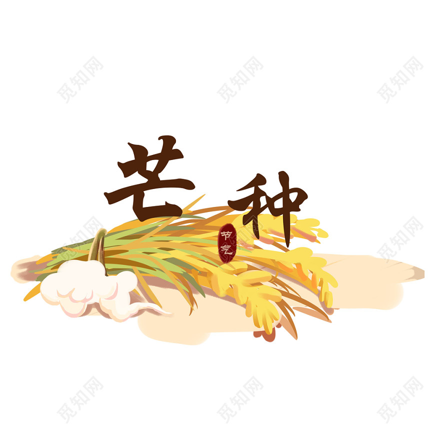 手绘节气芒种素材