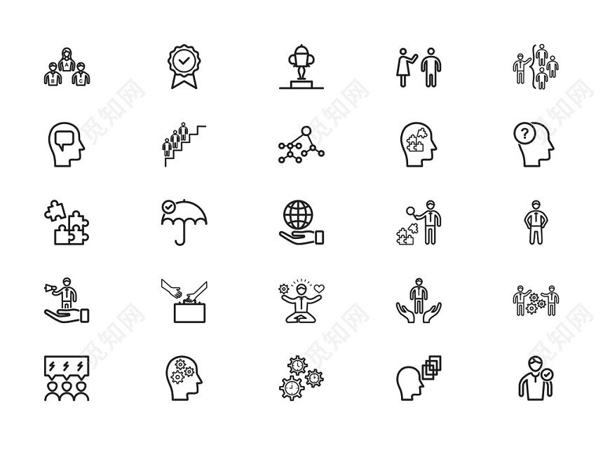 人际沟通ui矢量小人图标素材
