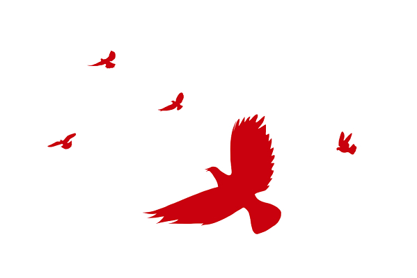鸽子鸟类和平鸽红色剪影png素材