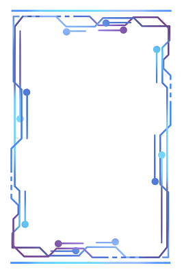 蓝色渐变科技边框装饰素材