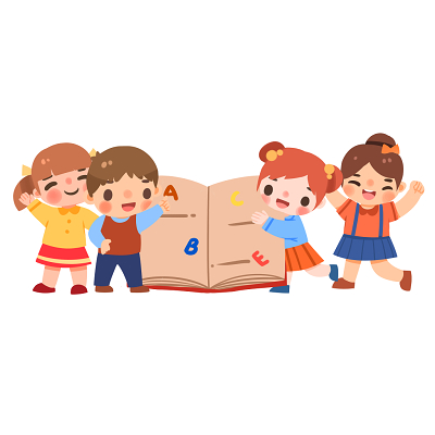 儿童开学季小学生补习学习卡通人物素材