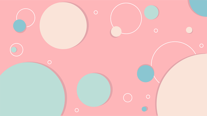 马卡龙粉色系柔色几何圆形海报背景