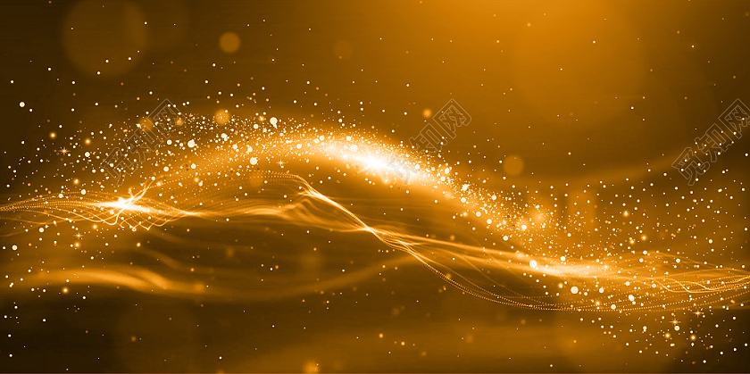 金色粒子特效科技商务科技感展板背景