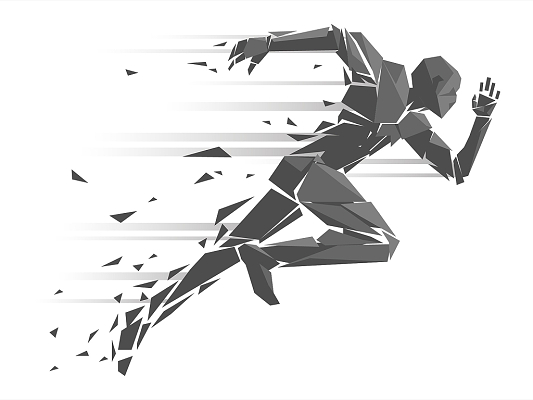 全运会十四运第十四届全国运动会运动中国加油黑色奔跑跑步人物剪影