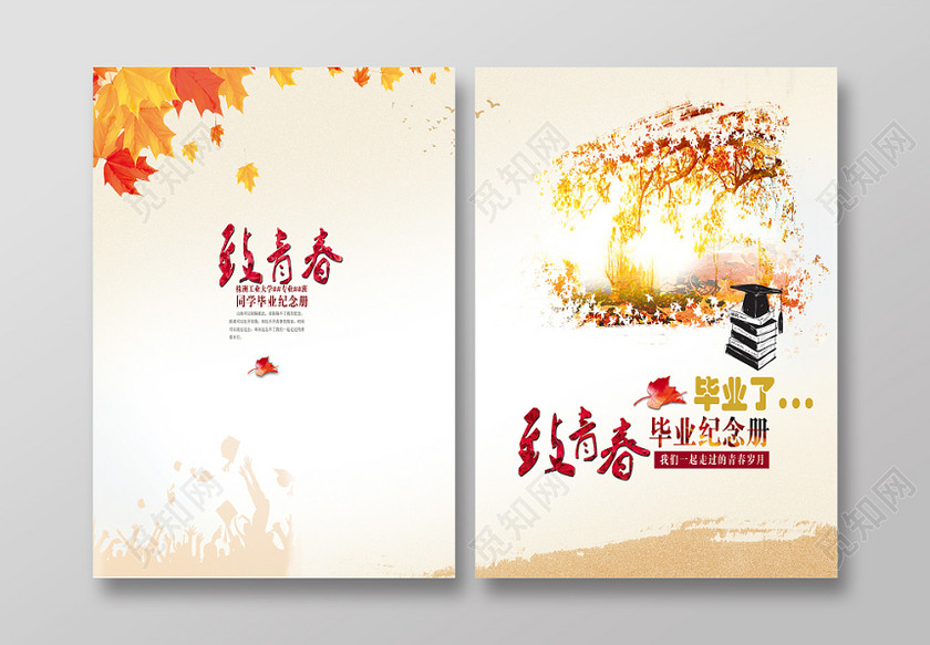 毕业季致青春毕业册纪念册画册设计封面设计创意海报设计商用
