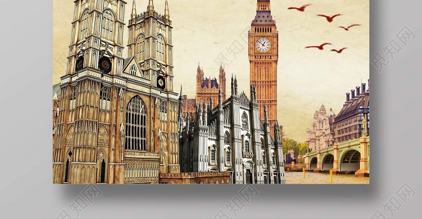 简约大气复古黄色系英国印象旅游欧洲英国旅游海报 简约大气复古黄色系英国印象旅游欧洲英国旅游海报