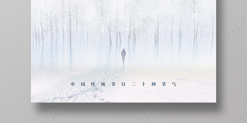 白色唯美二十四节气中国传统节日大雪宣传海报 白色唯美二十四节气中国传统节日大雪宣传海报