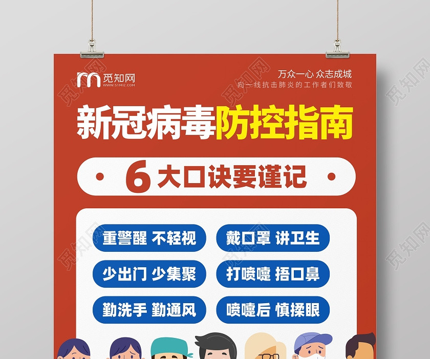 新型冠状病毒预防感染武汉肺炎疫情预防海报 新型冠状病毒预防感染武汉肺炎疫情预防海报