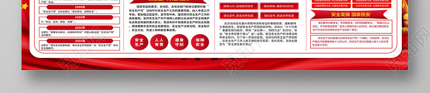 红色经典消除事故隐患筑牢安全防线安全生产月展板 红色经典消除事故隐患筑牢安全防线安全生产月展板
