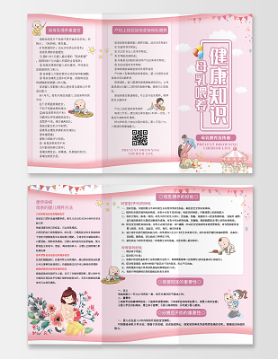 健康教育妇幼保健知识母乳喂养宣传展板设计