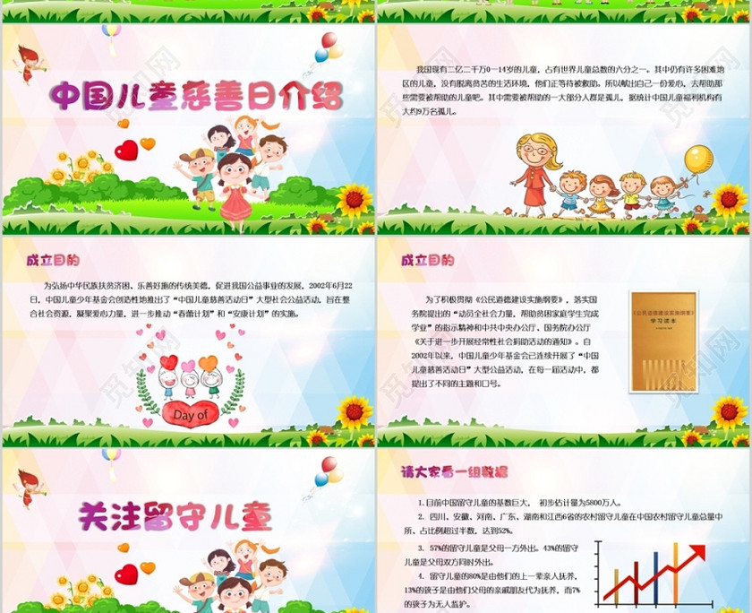 儿童卡通请善待凡间天使中国儿童慈善日课件PPT模板 儿童卡通请善待凡间天使中国儿童慈善日课件PPT模板