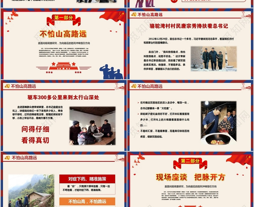 習近平抓扶貧路對了就不怕遙遠扶貧黨課黨政黨建主題PPT模板 習近平抓扶貧路對了就不怕遙遠扶貧黨課黨政黨建主題PPT模板