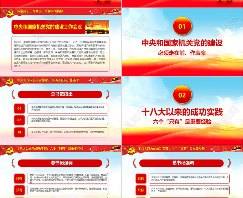 党政总书记在党的建设工作会议上重要讲话党建党课课件PPT模板 党政总书记在党的建设工作会议上重要讲话党建党课课件PPT模板