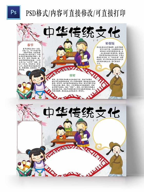 经典国学中国传统文化手抄报