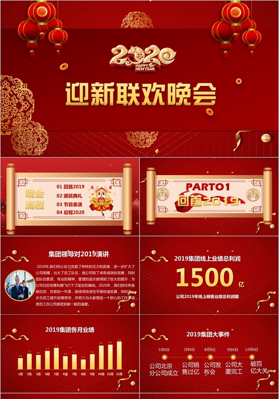 迎新年会ppt