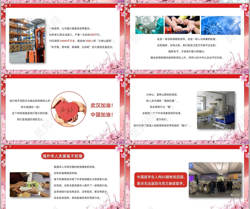 桃粉是小清新风疫情过后感言主题PPT模板肺炎疫情 桃粉是小清新风疫情过后感言主题PPT模板肺炎疫情