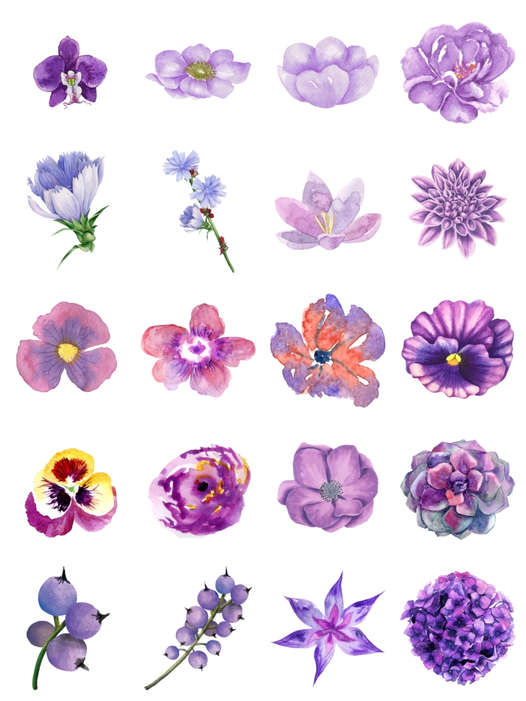 紫薇花 紫色花卉图案 兰花图案 田园风花卉… - 堆糖，美图壁纸兴趣社区