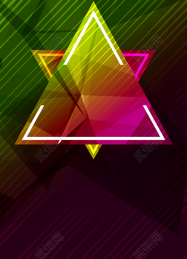 彩色线三角背景图免费下载 觅知网