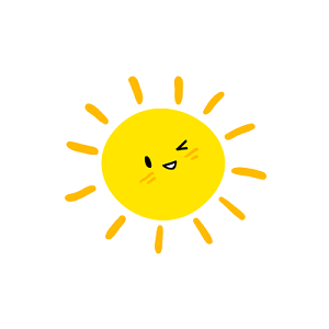 可爱太阳表情彩绘矢量图素材