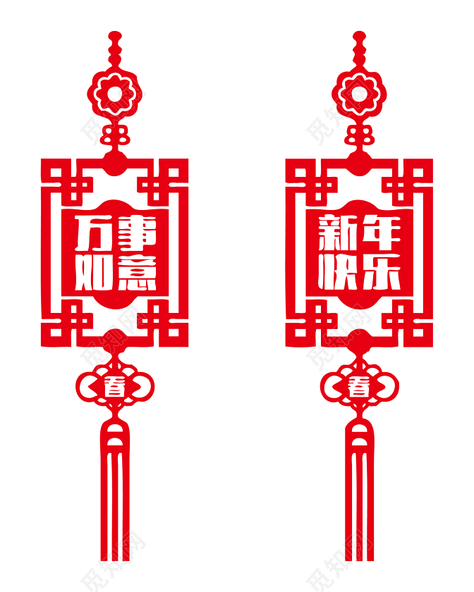 中国风传统中国结新年祝素材免费下载 觅知网