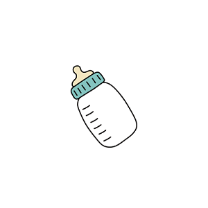 卡通母婴奶瓶素材