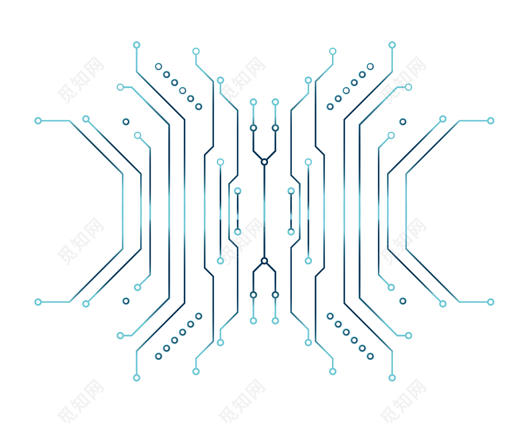蓝色矢量科技感线条设计素材免费下载 觅知网