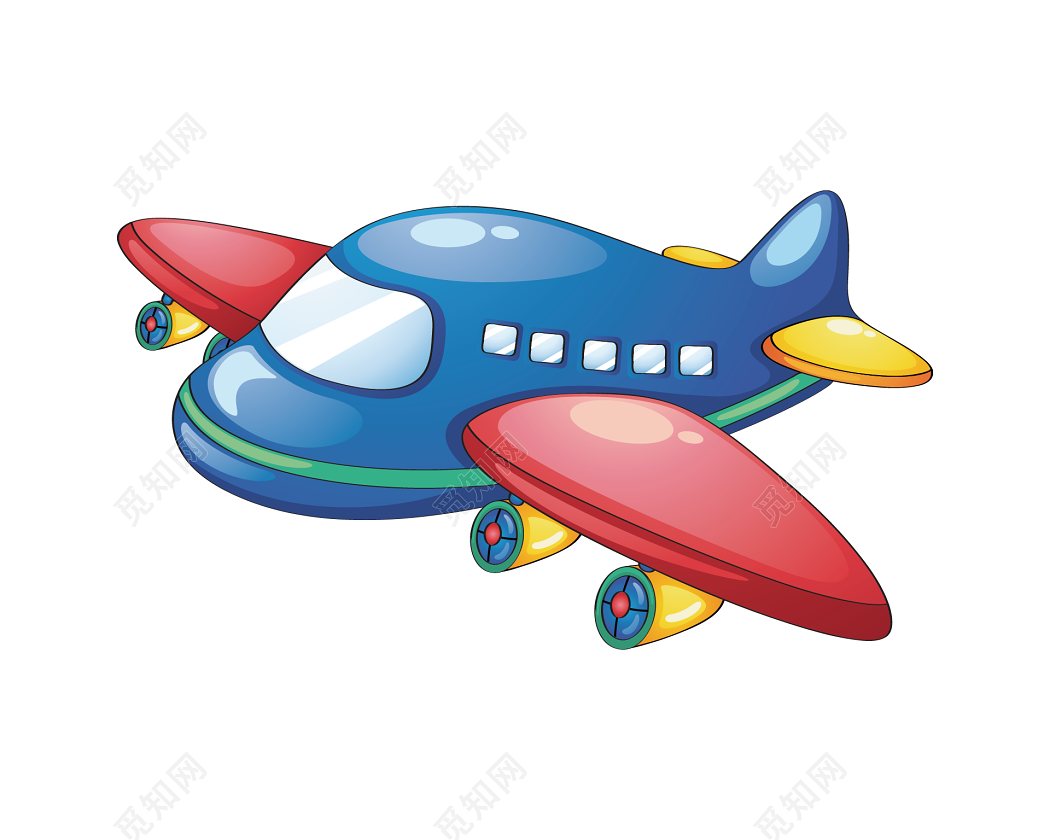 卡通飞机玩具矢量图图片素材免费下载 - 觅知网