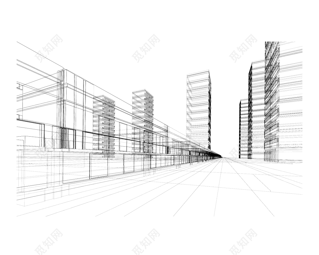 手绘简笔画城市高楼建筑插画图片_生物静物_设计元素-图行天下素材网
