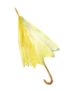 黄色雨伞元素