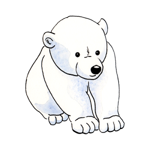 北极熊头像 简笔画图片