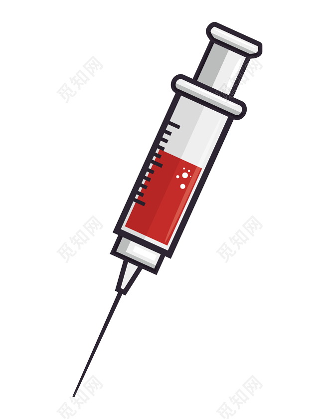 红色液体针筒矢量图素材免费下载 觅知网