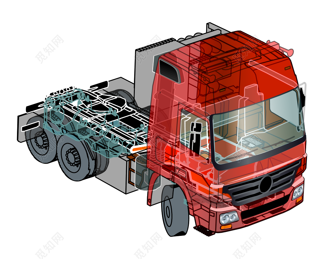 卡通汽车卡车元素图片素材免费下载 - 觅知网