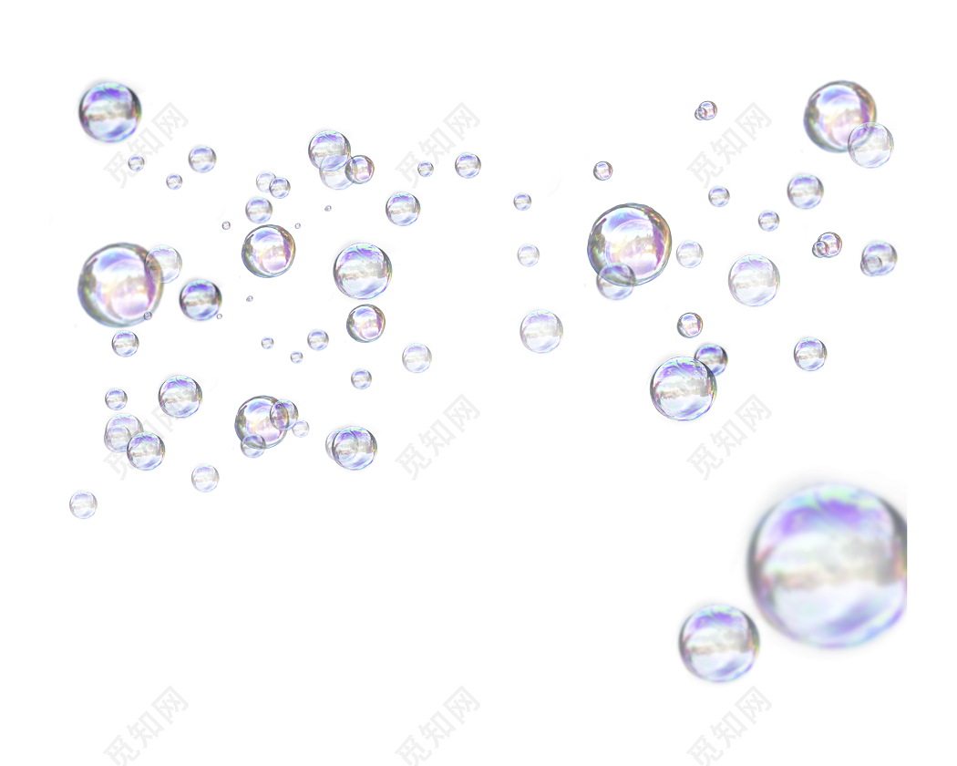 水彩唯美气泡素材免费下载 - 觅知网