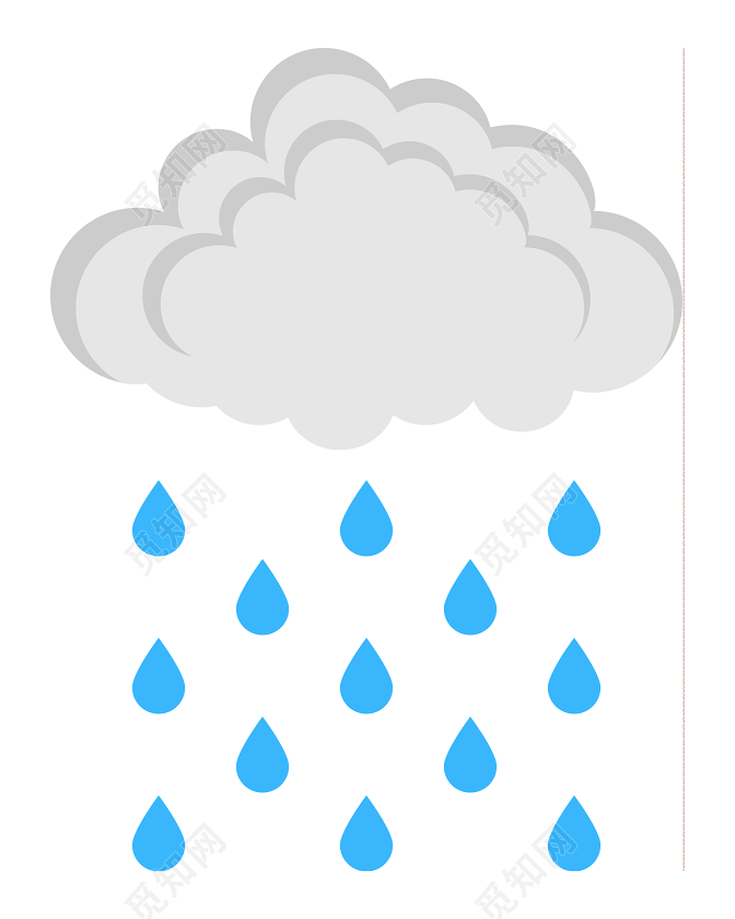 卡通图标下雨素材免费下载 觅知网