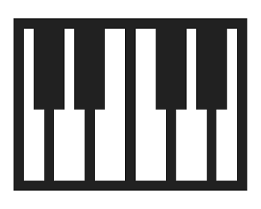 黑白键钢琴简笔画图片