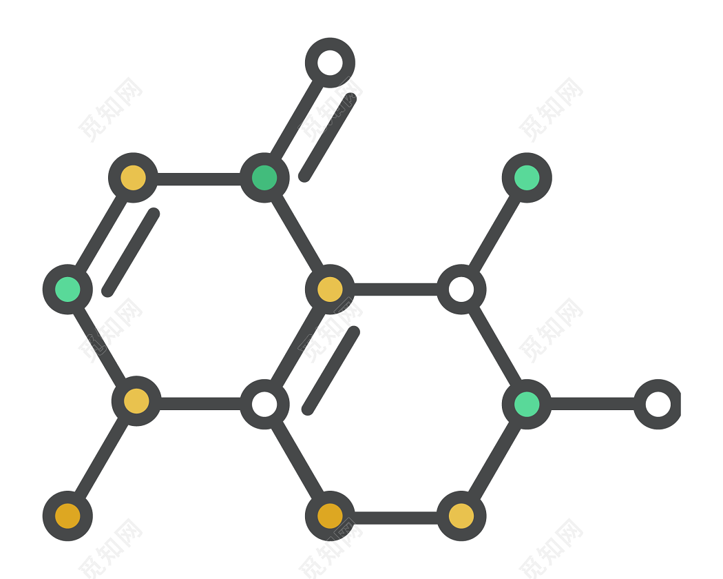 分子结构手绘素材