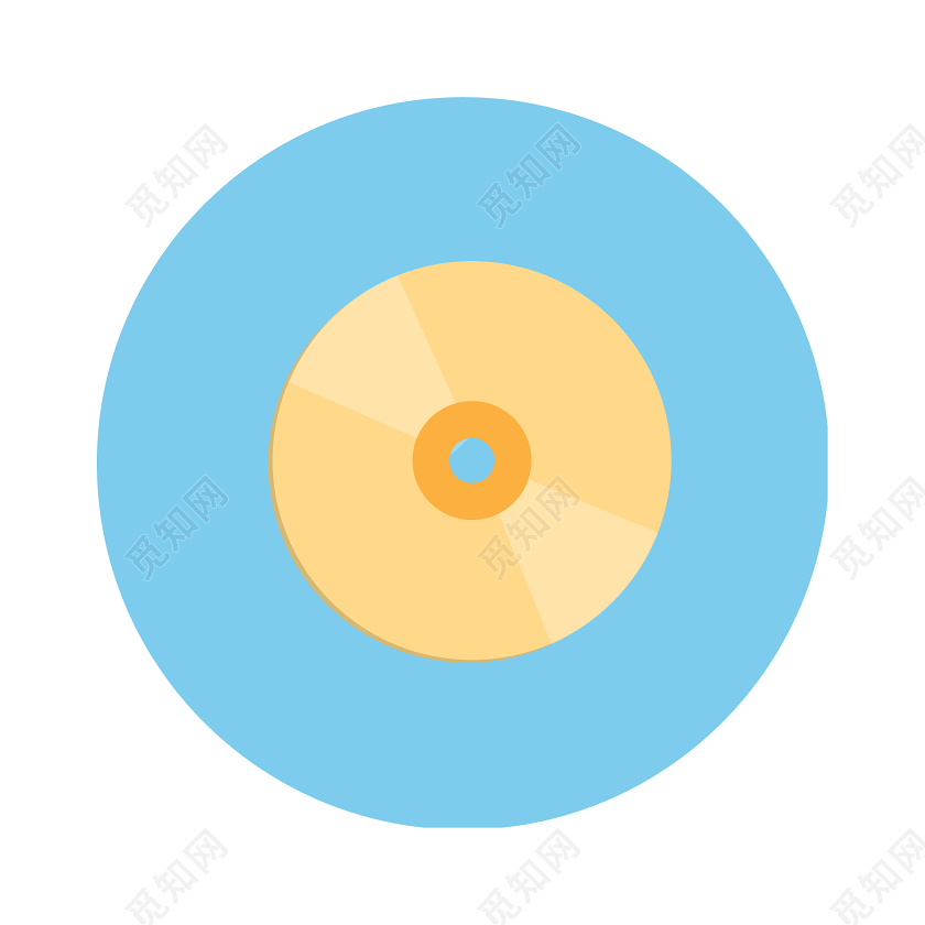 卡通扁平化cd圆形图标素材免费下载 觅知网