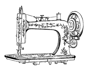 古代缝纫机简笔画图片