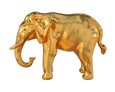 立体金色大象