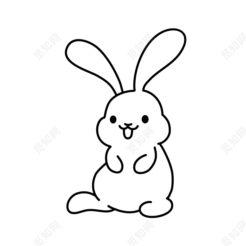 白色小白兔耳朵素材免费下载 觅知网
