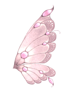 粉色卡通唯美翅膀素材