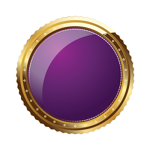 紫色高档圆形标签镜子齿轮外形