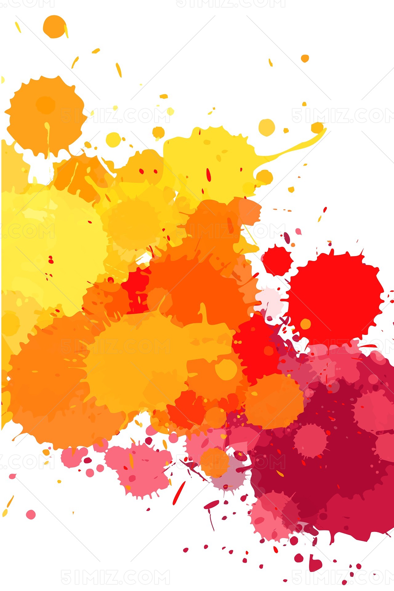 彩色水彩彩墨喷溅粉末素材免费下载 - 觅知网
