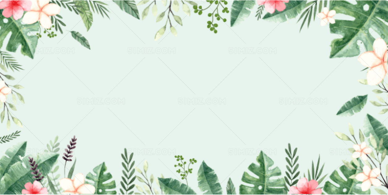 绿色清新电商水彩植物背景素材免费下载 觅知网 绿色清新电商水彩植物背景素材免费下载 觅知网