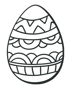 鸡蛋黑白涂鸦图片
