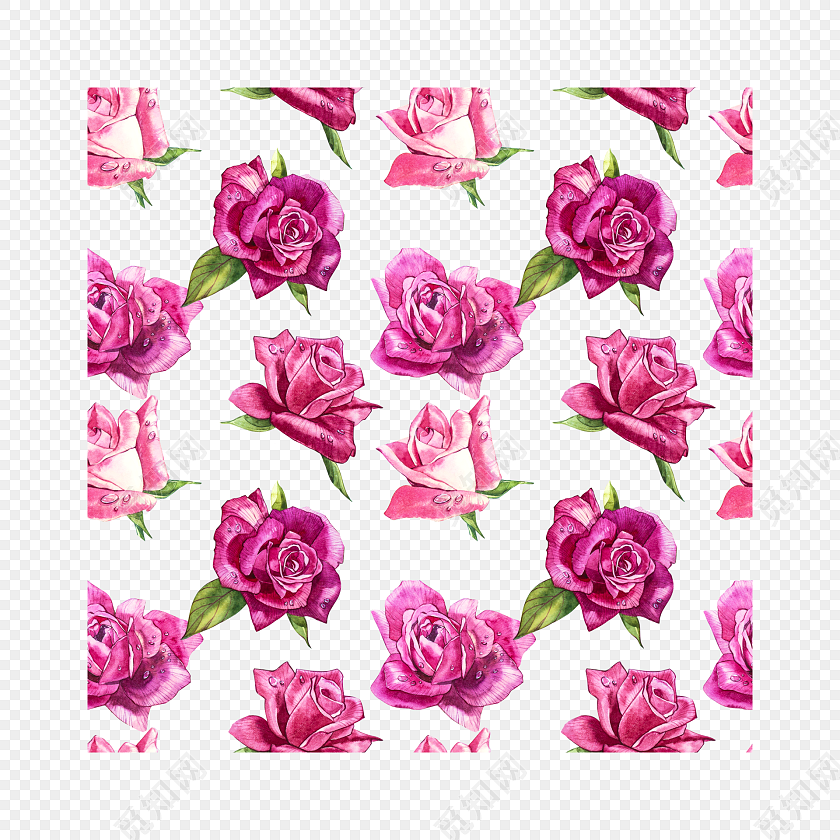 水彩手绘玫瑰花背景素材免费下载 觅知网